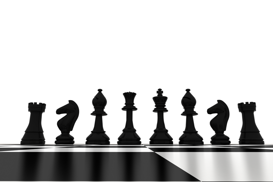 Black Chess Pieces in Transparent Background with Board - Download Free Stock Images Pikwizard.com