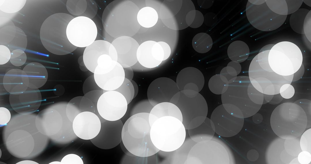 Abstract Digital Bokeh with Mystical Blue Lights