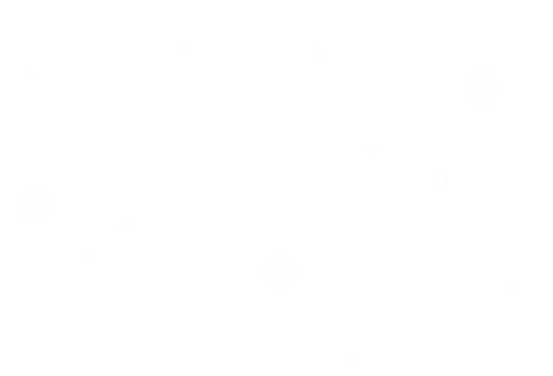 White Geometric Network On Transparent Background