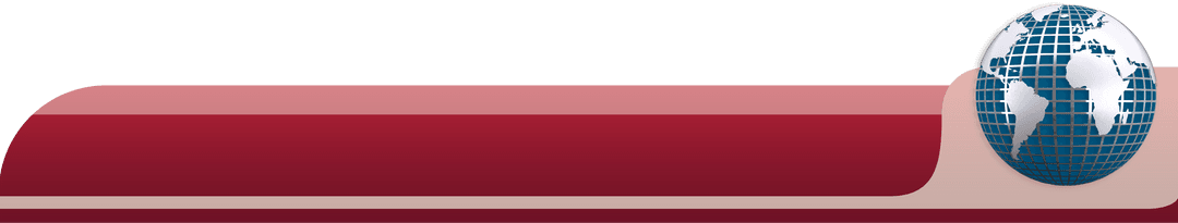 Red Belt and Globe Vector Illustration on Transparent Background