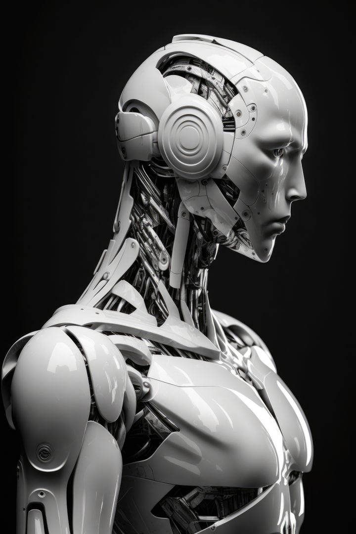Futuristic Human-Like Humanoid Robot in Profile View - Free Images, Stock Photos and Pictures on Pikwizard.com