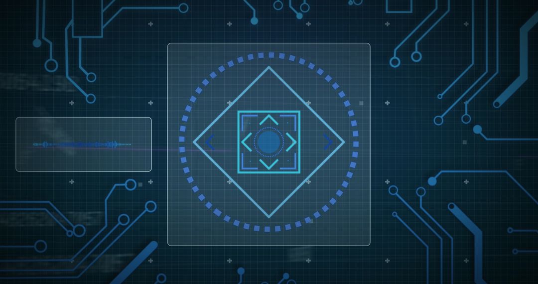 Futuristic Digital Interface with Global Tech Network