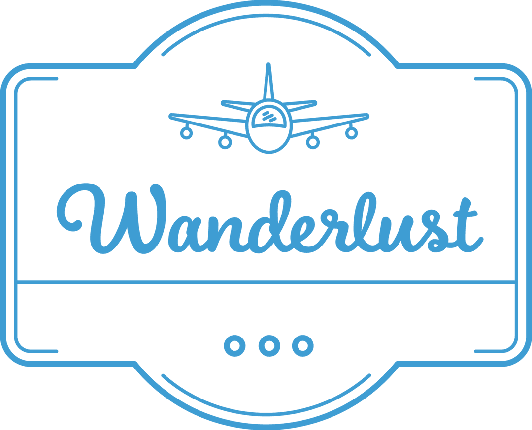 Transparent Airplane Wanderlust Theme Emblem Illustration PNG