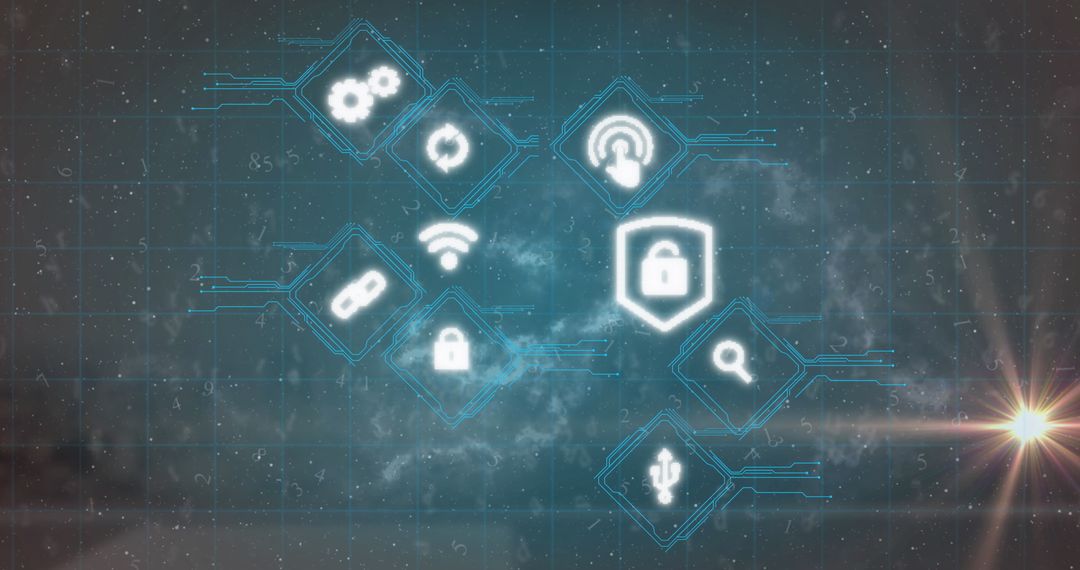 Futuristic Digital Security and Technology Interface