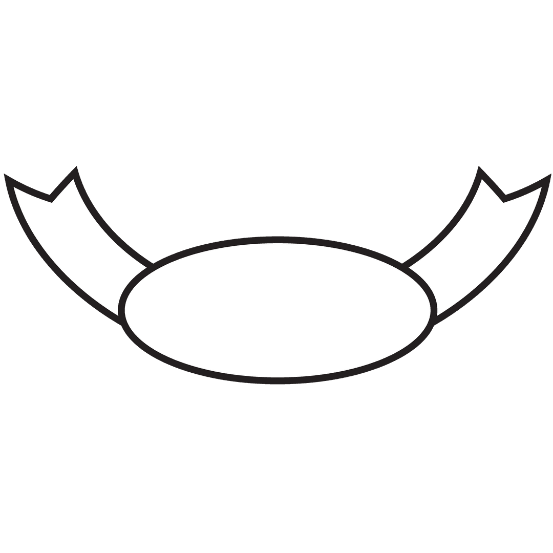 Abstract Ribbon Emblem Vector on Transparent Background