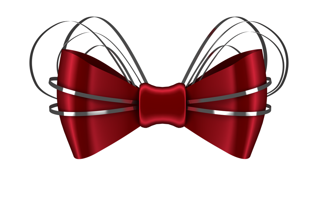 Digital Red Bow Tie Graphic on Transparent Background for Party - Download Free Stock Images Pikwizard.com