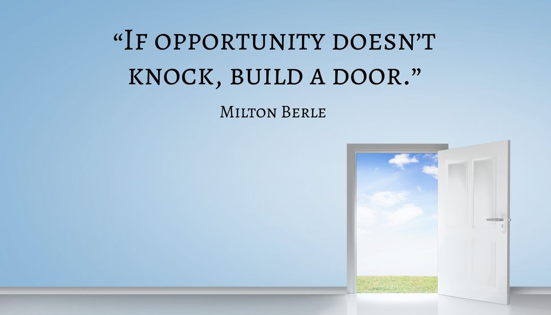 Open Door with Quote on Creating Opportunities - Download Free Stock Images Pikwizard.com