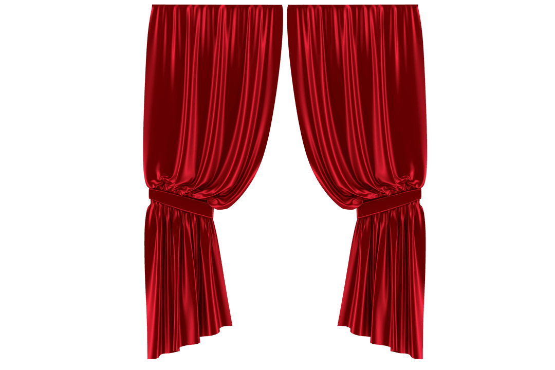 Transparent Red Luxurious Curtains Hanging for Drama and Elegance