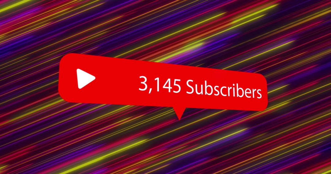 Digital Subscriber Milestone with Colorful Light Streaks
