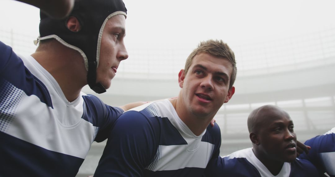 Team of Rugby Players Huddling and Motivating Before Game - Free Images, Stock Photos and Pictures on Pikwizard.com