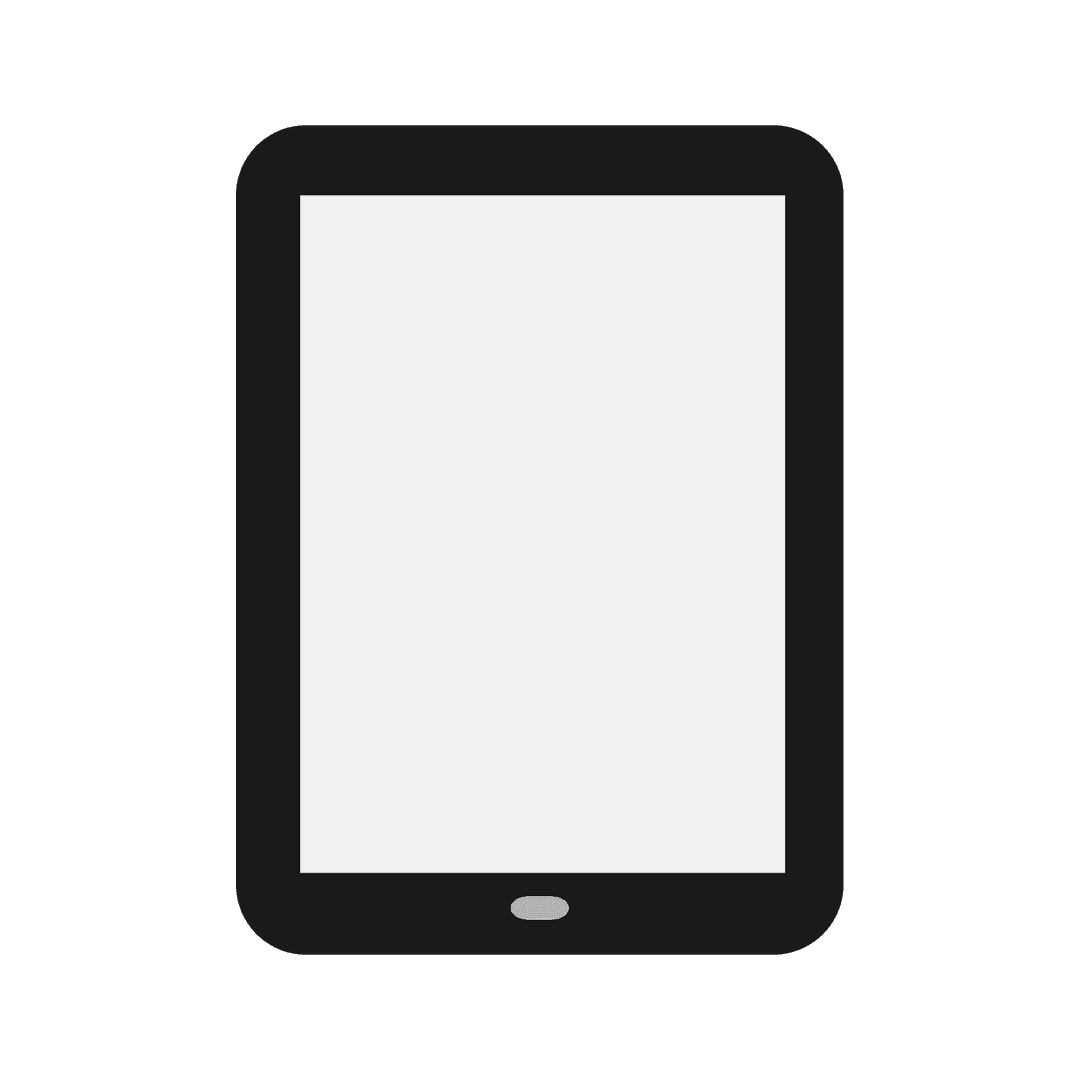 Transparent tablet mockup with copy space isolated vector