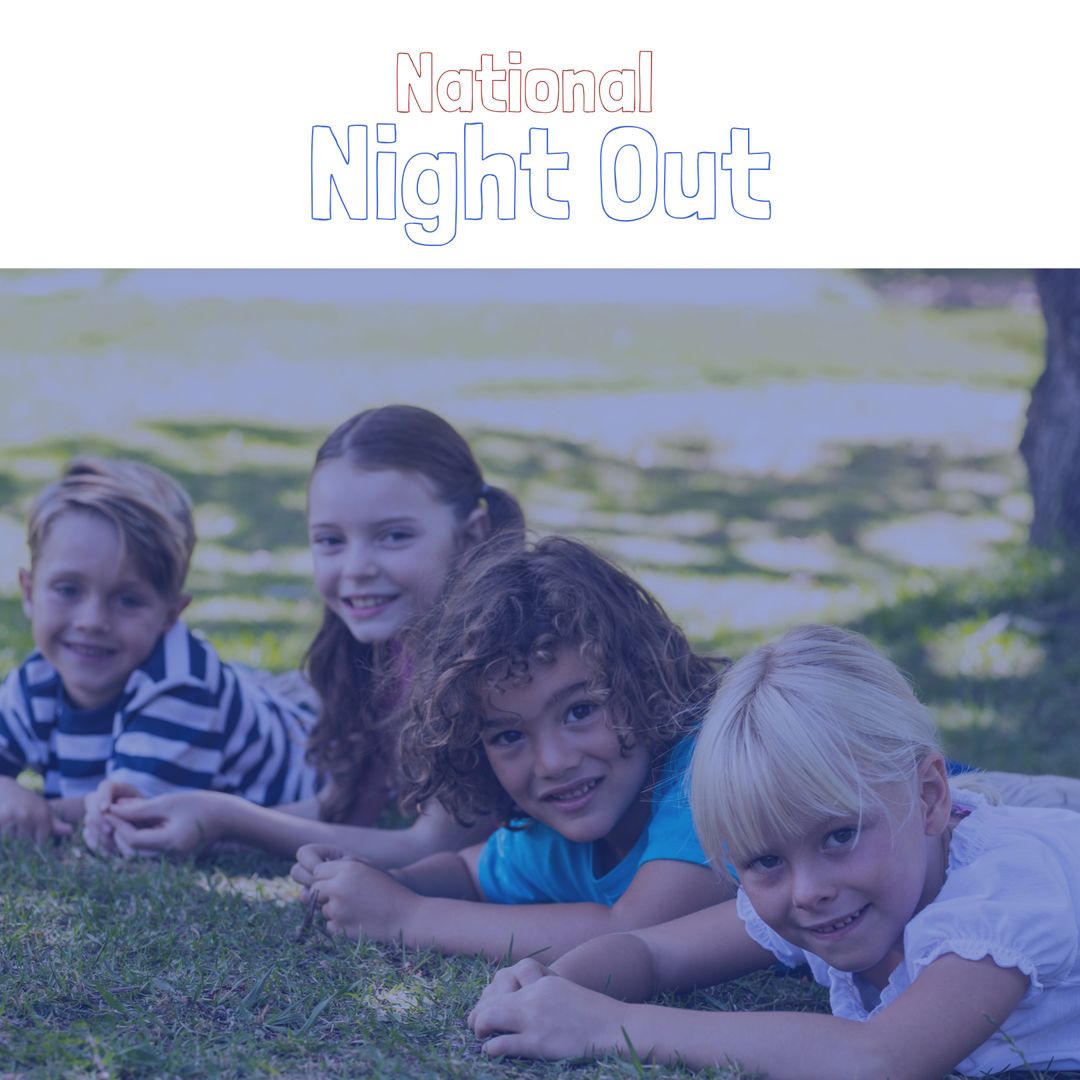 Happy Children Enjoying Outdoor Community Event on National Night Out