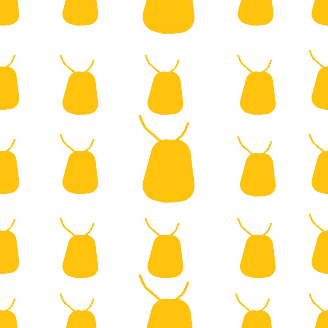 Yellow Gift Labels Pattern on Transparent PNG Background