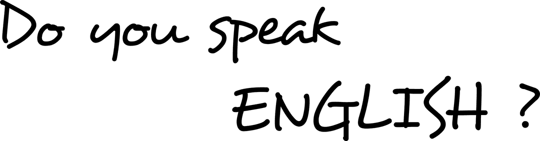 Do You Speak English Illustration on Transparent Background