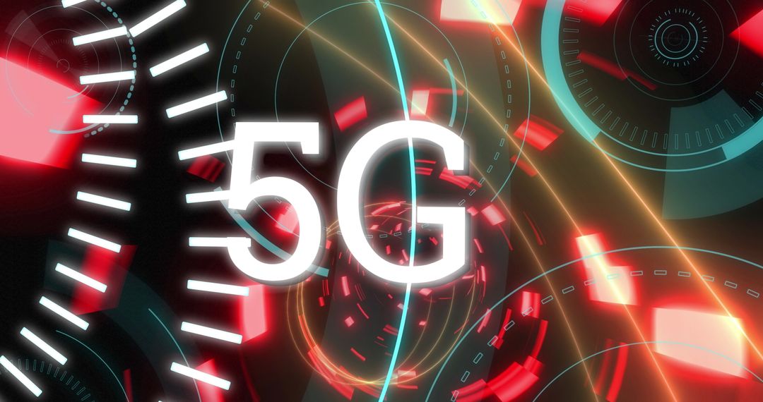 Futuristic 5G Network Digital Interface Concept