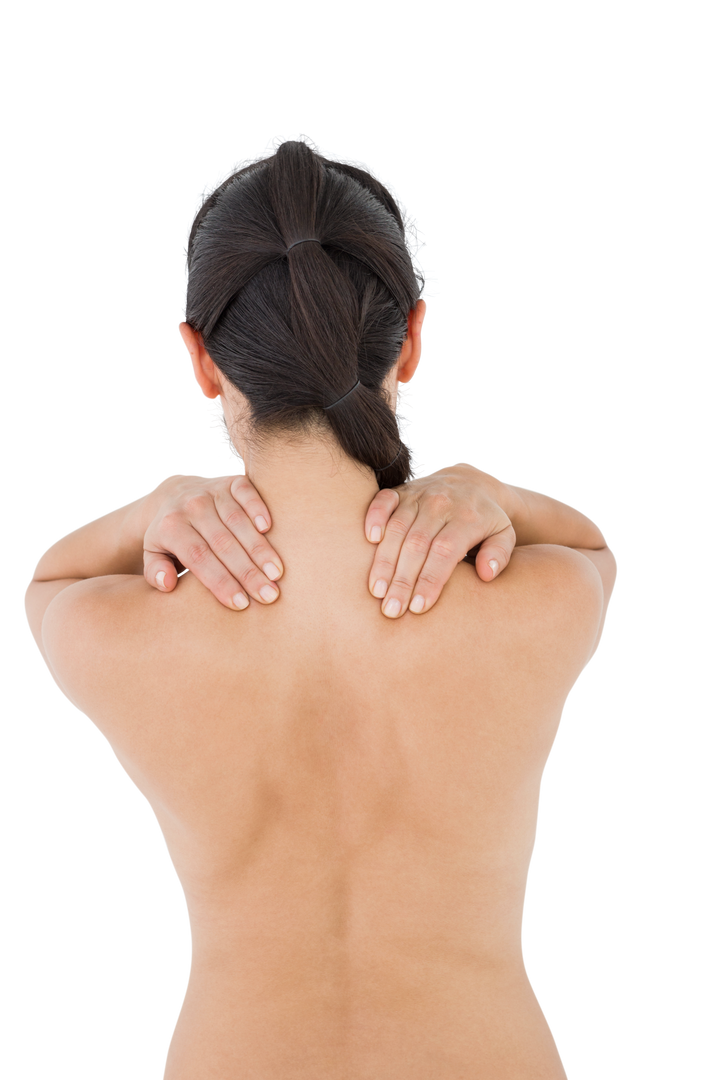 Transparent Background Woman Touching Painful Neck Reporting Neck Tension - Download Free Stock Images Pikwizard.com