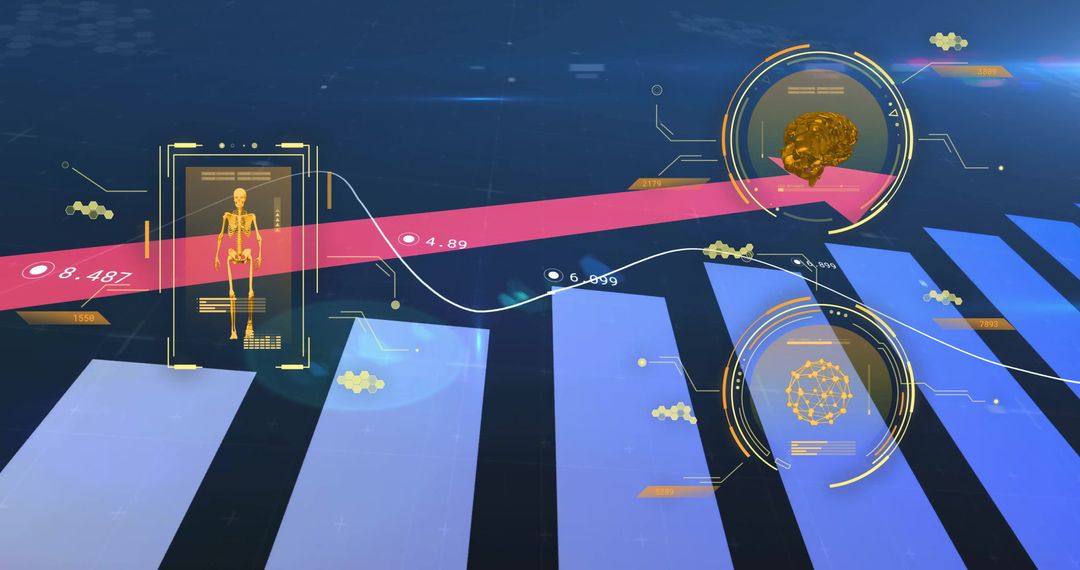 futuristic data analysis with technology interface - Free Images, Stock Photos and Pictures on Pikwizard.com
