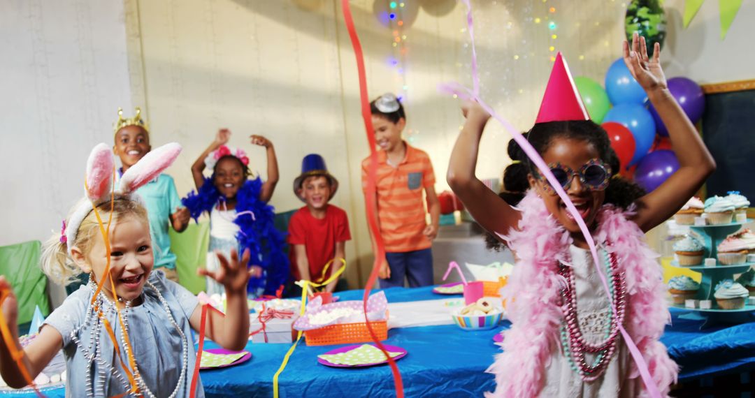 Joyful Children Celebrating a Festive Birthday Party - Free Images, Stock Photos and Pictures on Pikwizard.com