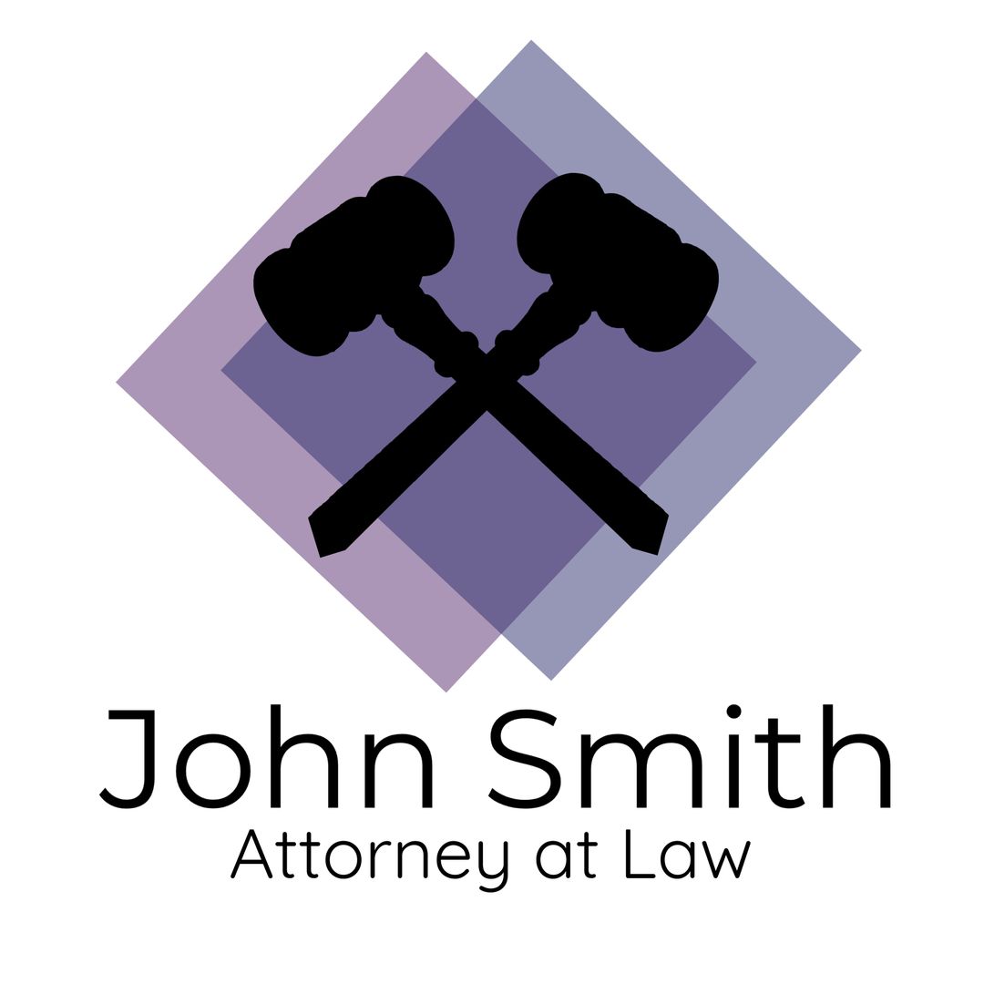 Legal Services Branding with Crossed Gavels Symbol - Download Free Stock Templates Pikwizard.com