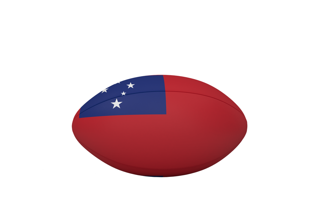 Rugby Ball Featuring Samoa Flag on Transparent Background - Download Free Stock Images Pikwizard.com