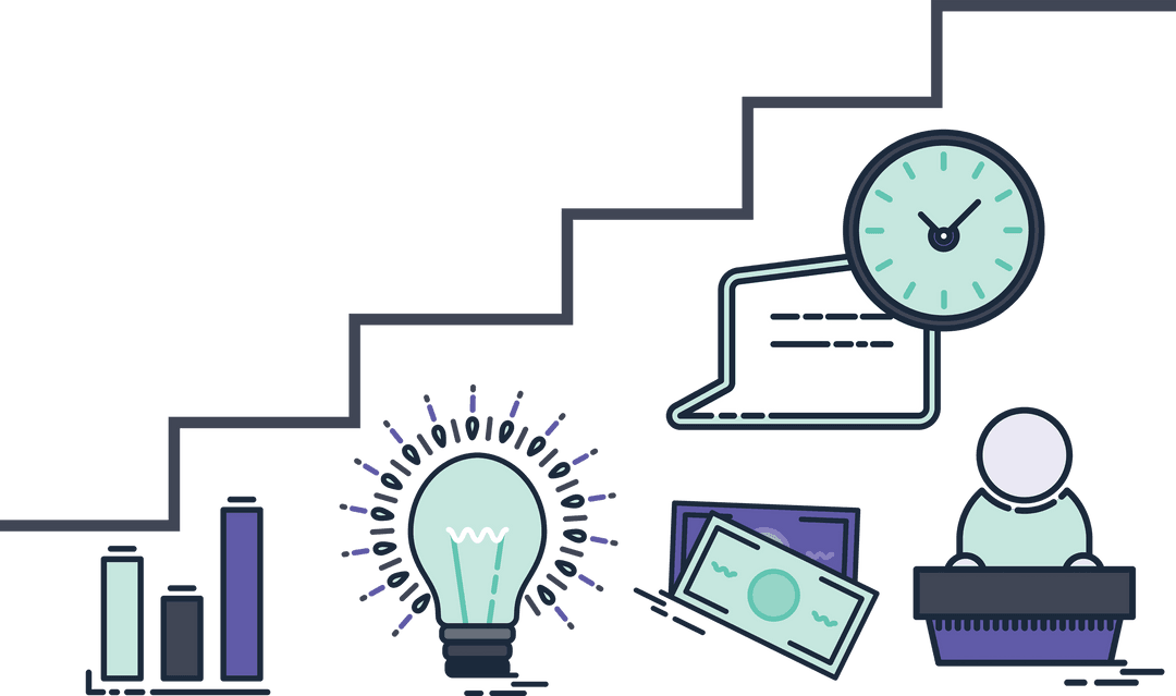 Creative Business Finance Idea with Transparent Elements