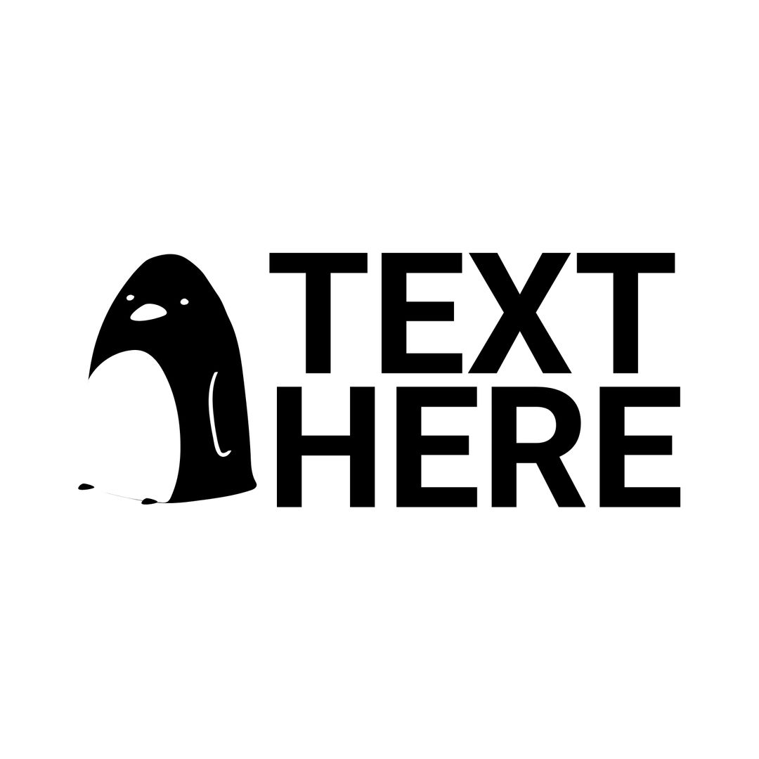 Minimalistic Penguin Illustration with Text Placeholder