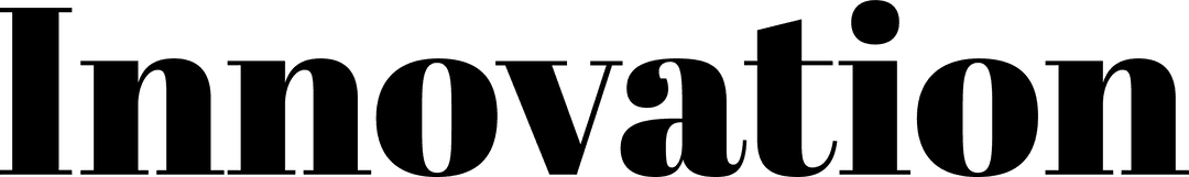 Innovation Black Text on Transparent Background Vector