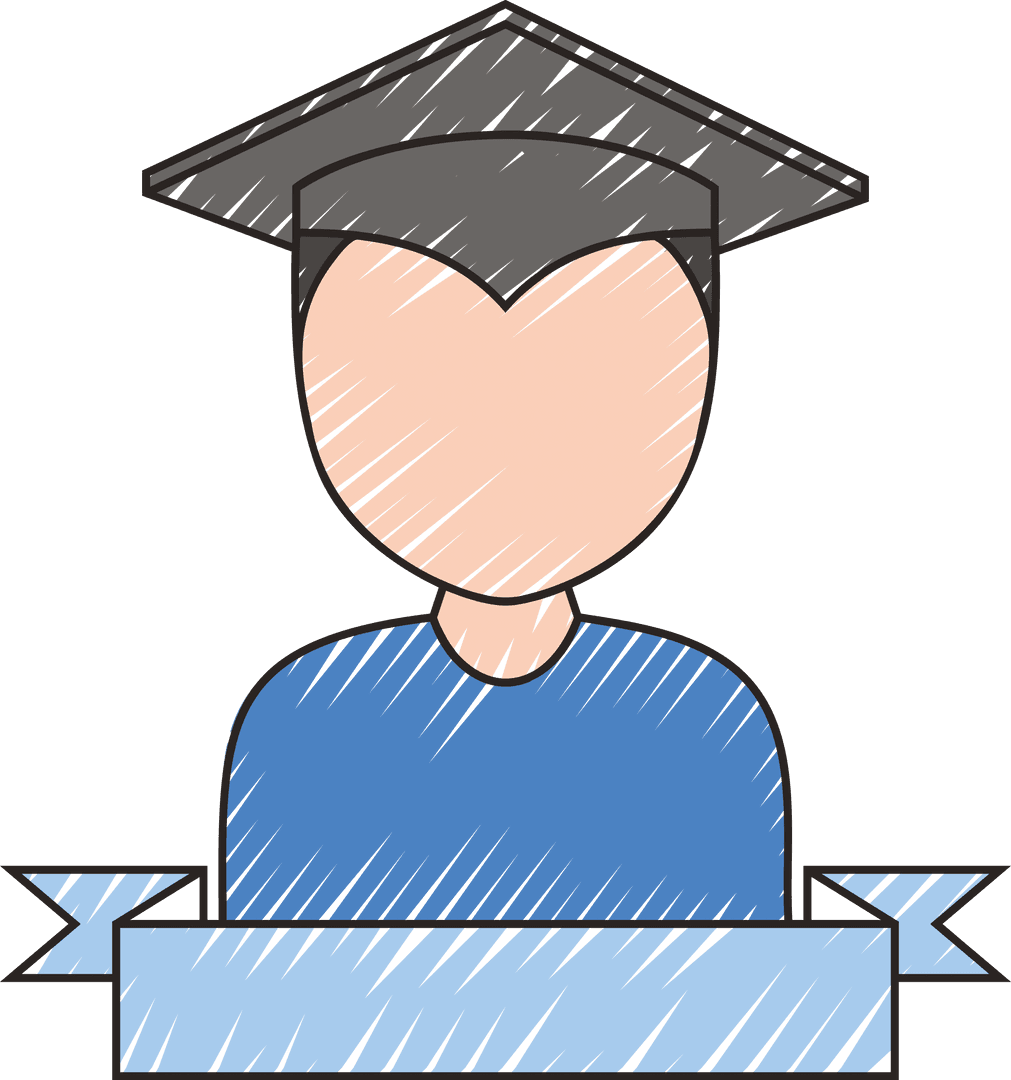 Graduate Student Icon with Transparent Background