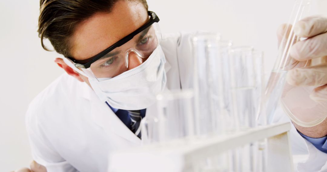 Laboratory Technician Analyzing Test Tube Sample