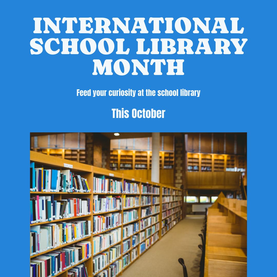 International School Library Month Celebration Poster - Download Free Stock Templates Pikwizard.com