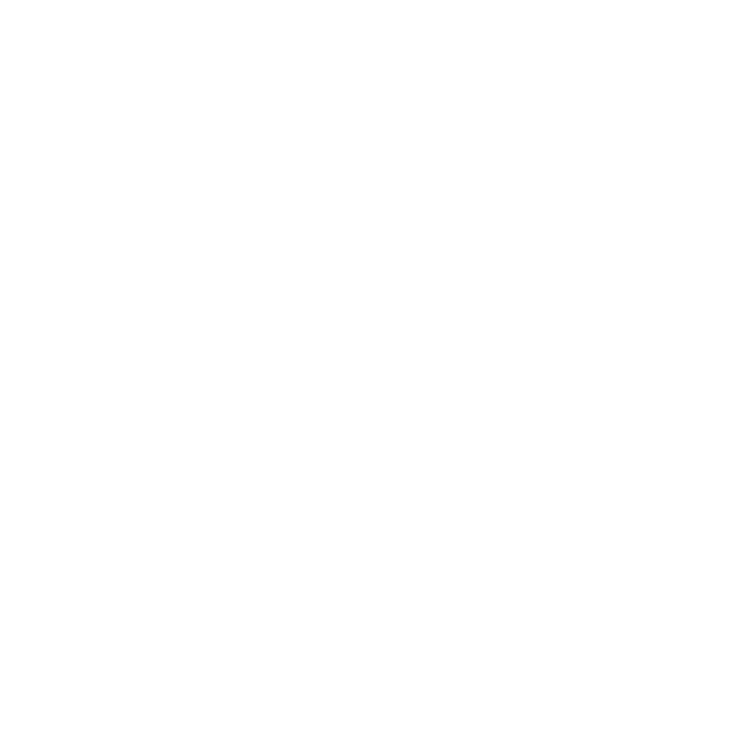 Geometric White Shapes on Transparent Background Vector Pattern