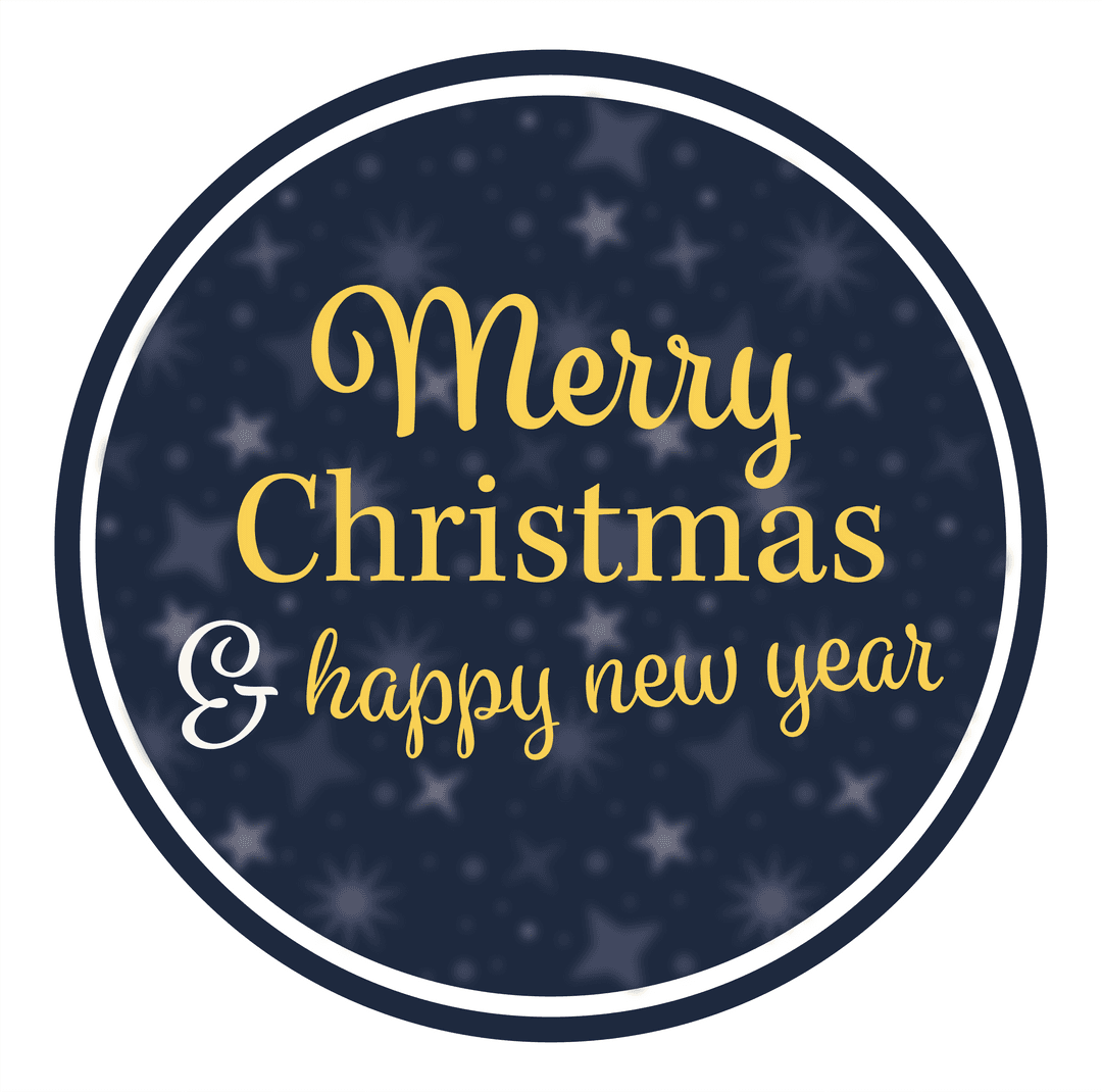 Merry Christmas Happy New Year Transparent Text Illustration