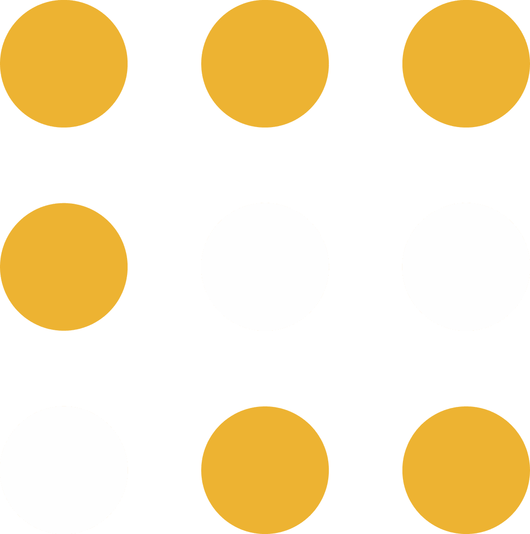 Transparent Pattern with Mustard Yellow and White Abstract Circles