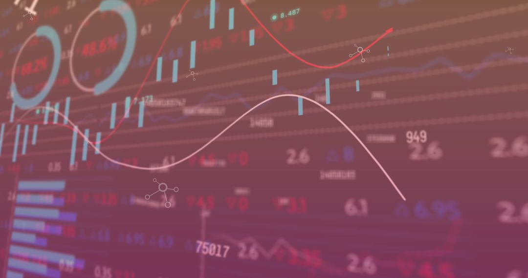 Dynamic Financial Market Data and Business Technology Concept
