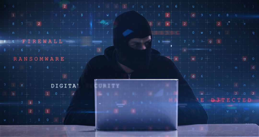 Hacker Working on Cybersecurity Breach at Dark Room with Digital Binary Code - Free Images, Stock Photos and Pictures on Pikwizard.com