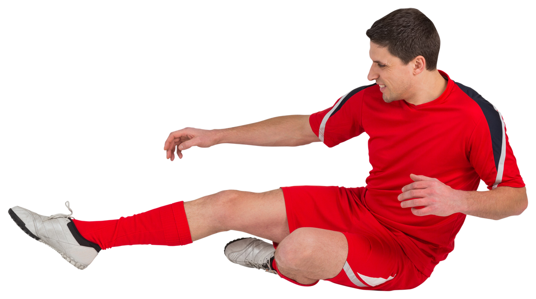 Fit Male Football Player in Mid-Air Kick on Transparent Background - Download Free Stock Images Pikwizard.com