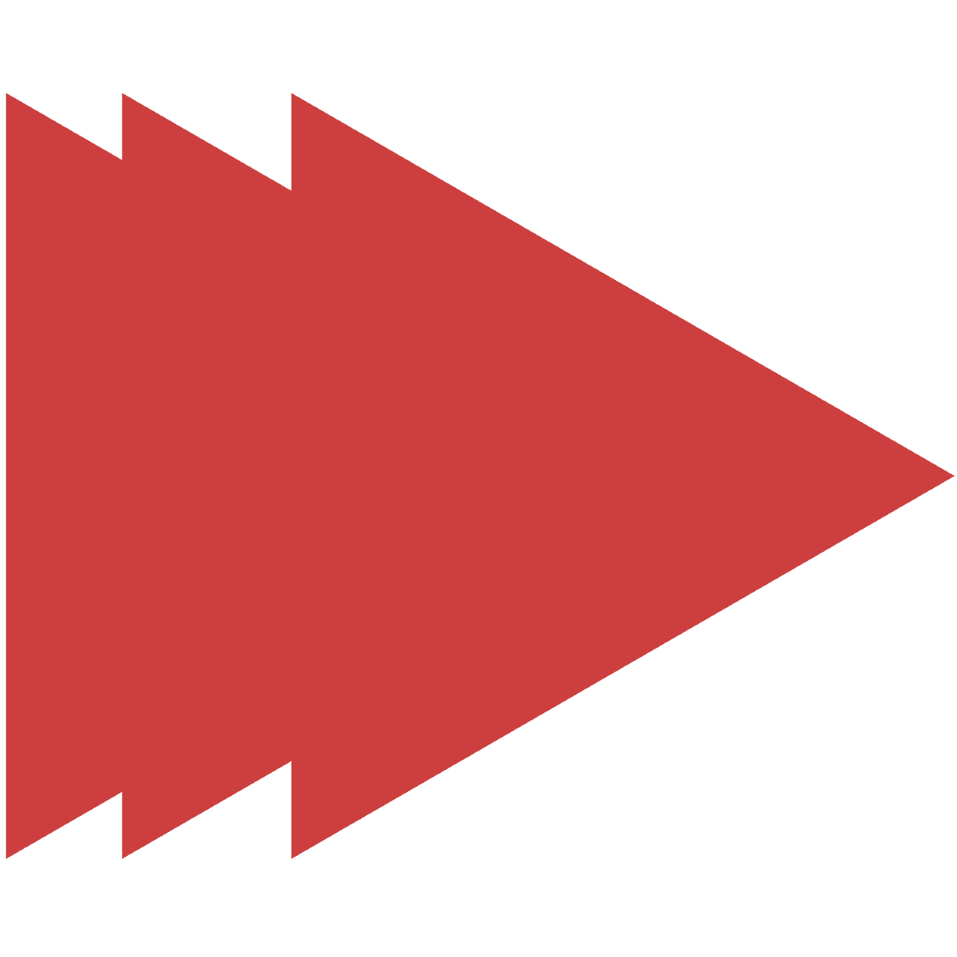 Red Arrow Trident on Transparent Background