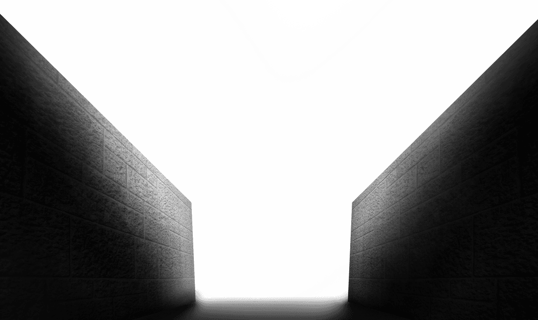 Abstract Black and White Pathway on Transparent Background