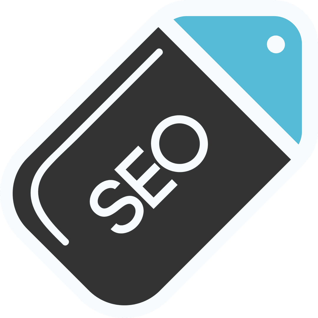 Transparent SEO Tag Icon with Modern Outline Design