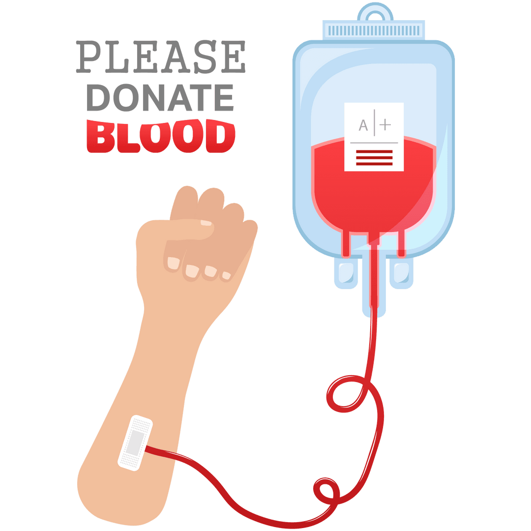 Transparent Blood Donation Campaign Vector with Donor Arm
