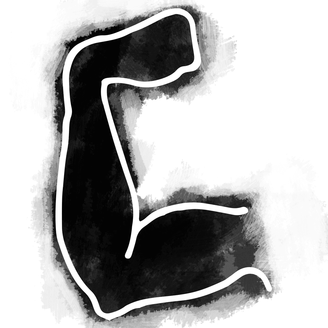 Silhouette Arm Gesture on Transparent Background