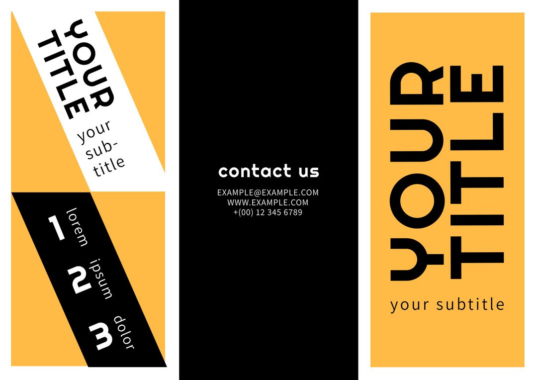 Bold Black and Yellow Template for Eye-Catching Advertising