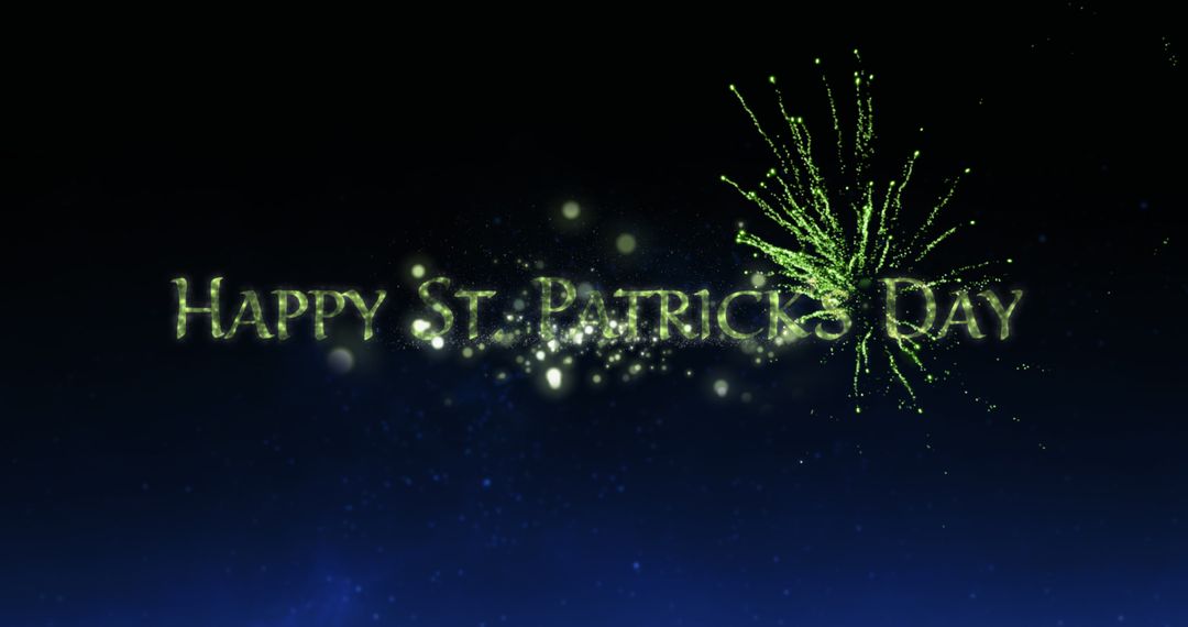 St. Patrick's Day Celebration with Sparkling Fireworks