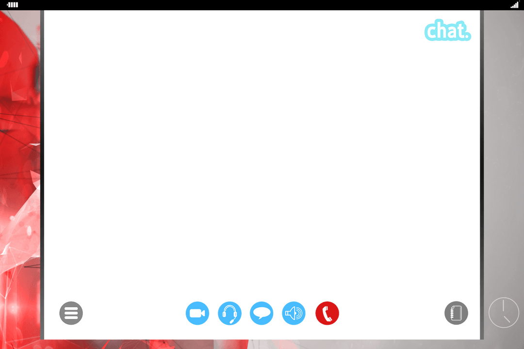 Digital Chat Interface Design with Transparent Background