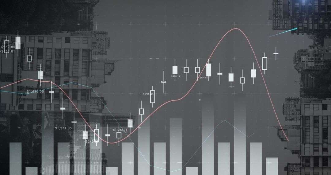 Business Data Analytics and City Architecture Collage