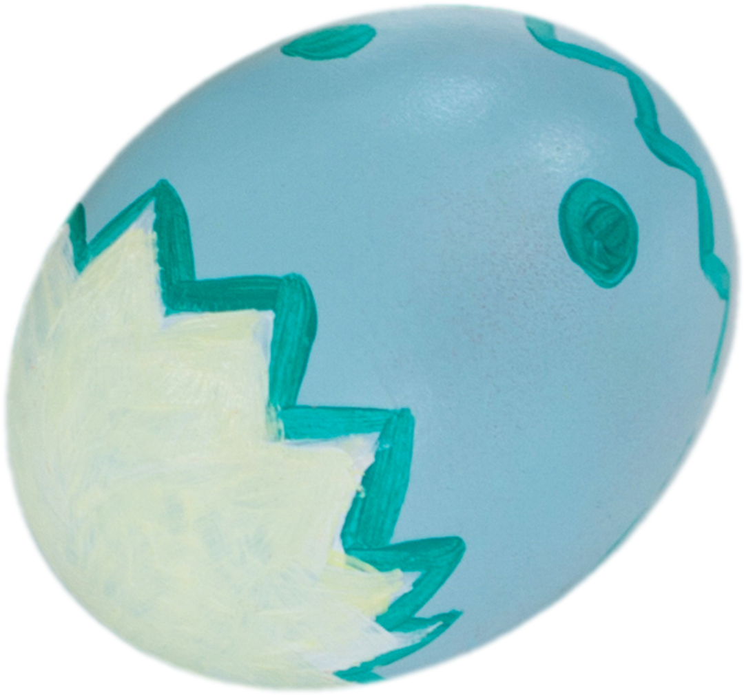 Close-up of Unique Painted Design on Blue Transparent Easter Egg - Download Free Stock Images Pikwizard.com