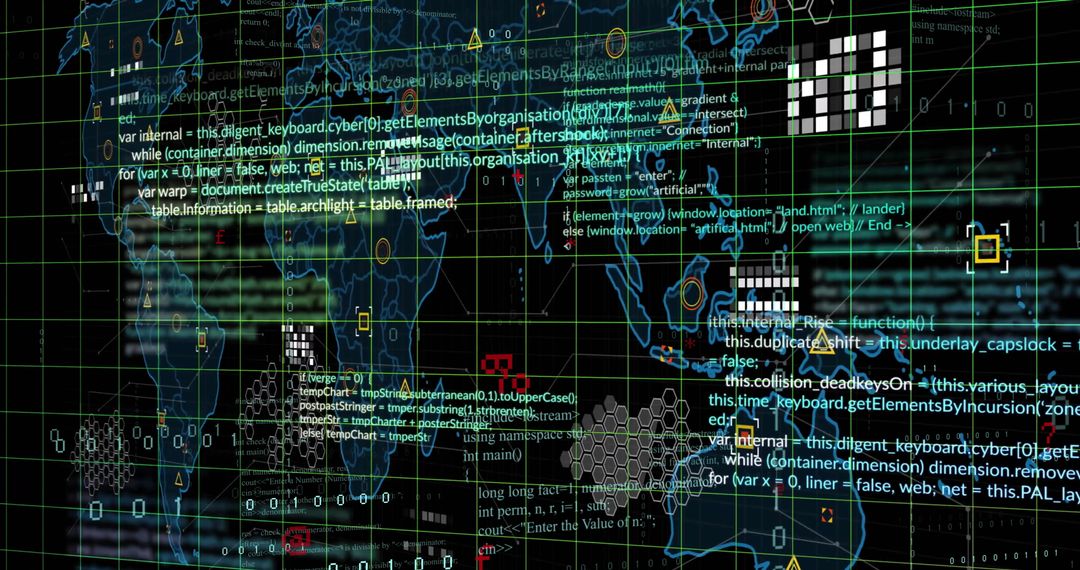Global Data Visualization with Complex Code and Connections - Free Images, Stock Photos and Pictures on Pikwizard.com