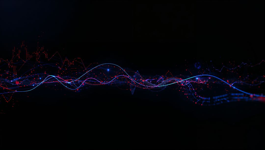 Abstract Evolving Waveform Lines with Particles in Digital Space