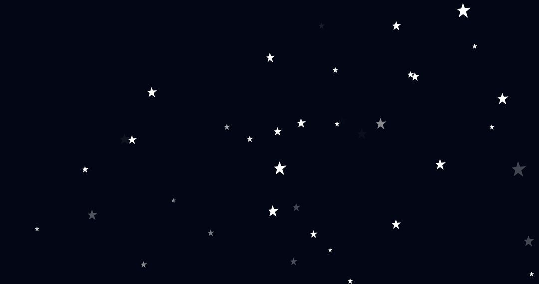 Twinkling White Stars on Dark Sky