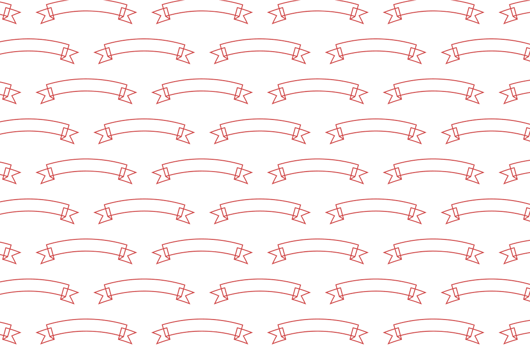 Red ribbon pattern vector on transparent background